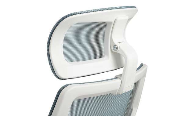 Кресло Oliver RCH W-203AC Белый пластик/Синий