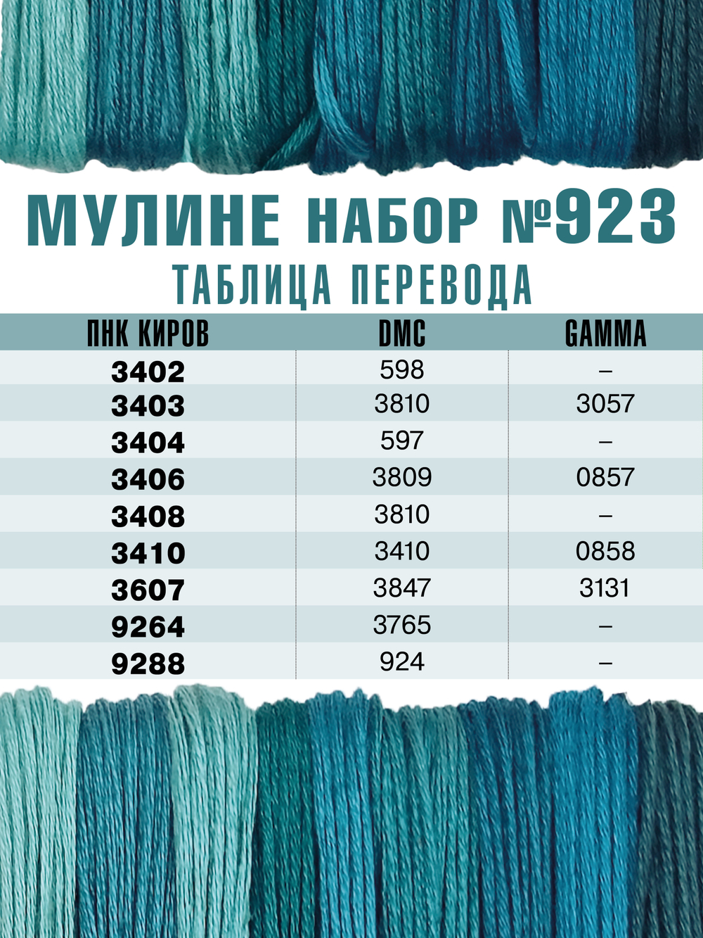 Наборы ниток мулине для вышивания ПНК Киров 9 шт.