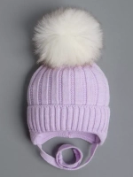 Шапка зимняя вязаная с помпоном