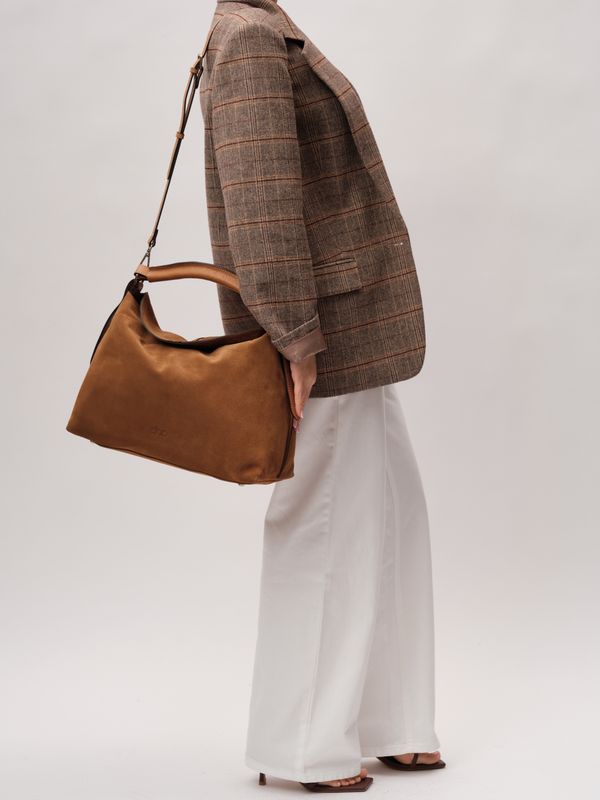 Замшевая сумка Andrea DBR 31374 светло-коричневый