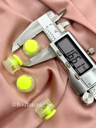 Фиксаторы шнура для одежды пластиковые неоново-желтые