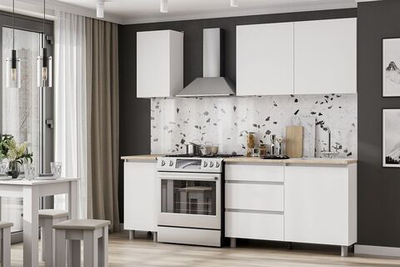 Кухонный гарнитур Den 1,6м Белый/Дуб Сонома