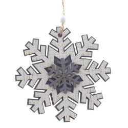 GAEM Украшение новогоднее "Снежинка", L10 W0,6 H11 см, 3в.