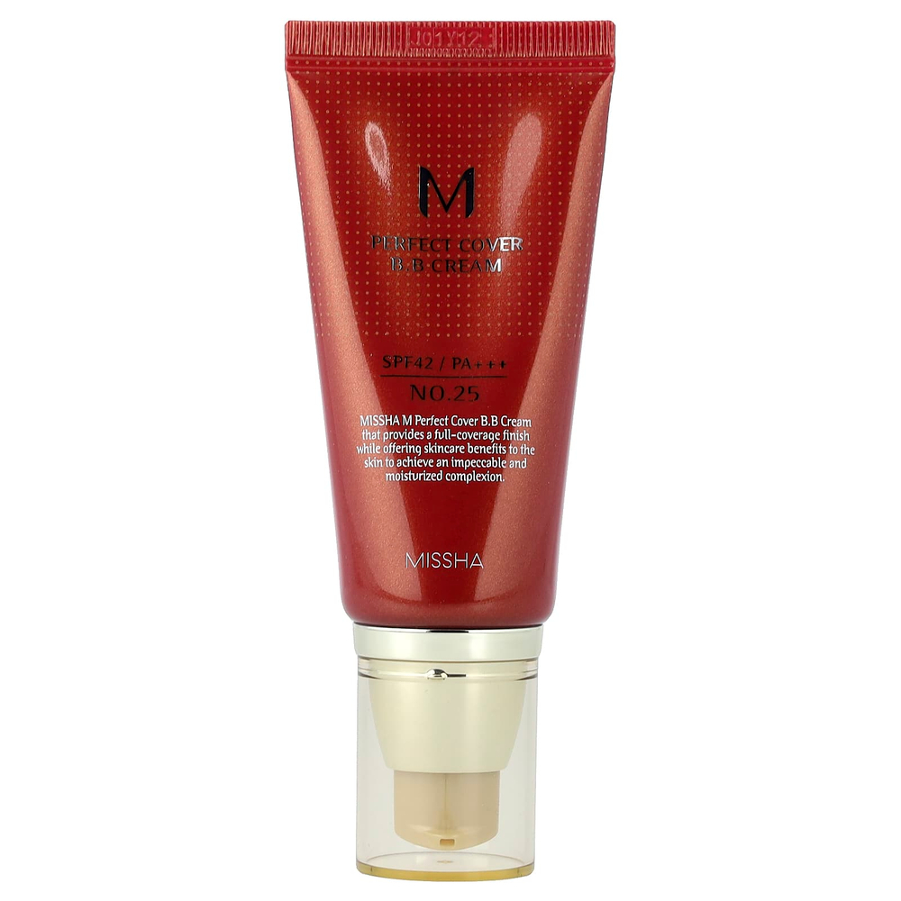Missha, M Perfect Cover, BB-крем, SPF 42/PA+++, оттенок № 25 тёплый бежевый, 50 мл (1,69 жидк. унции)