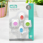 Крючок самоклеящийся 4шт "Светофор" VETTA