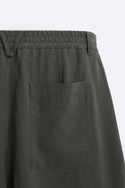 ZARA БРЮКИ ИЗ СМЕСОВОГО ЛИОЦЕЛЛА, АНТРАЦИТОВО-СЕРЫЙ