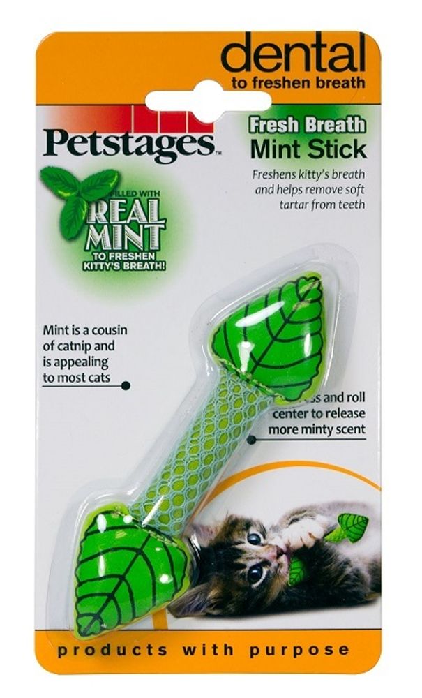 Petstages игрушка для кошек Dental &quot;Мятный листик&quot; 11 см