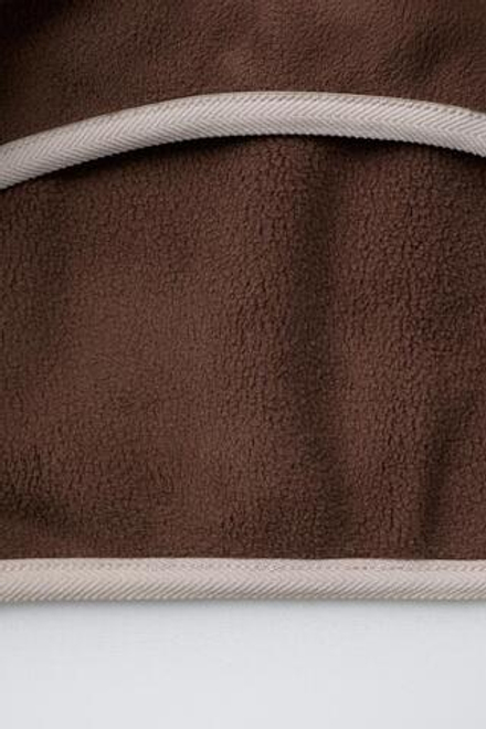 ZARA ТОЛСТОВКА ИЗ ПОЛАРФЛИСА В СТИЛЕ КОЛОР-БЛОК С НАШИВКОЙ, МОРСКОЙ СИНИЙ