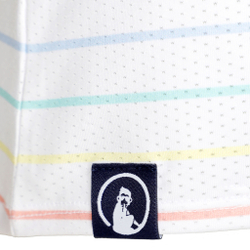 Женская теннисная майка Quiet Please Rainbow Poach Stripe Tank Top Women - White, Multicoloured