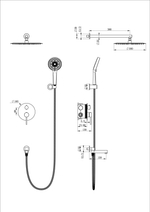 Душевая система встраиваемая WONZON & WOGHAND STICK, Хром (WW-88939017-CR)