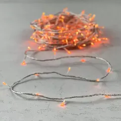Светодиодная гирлянда с возможностью динамики 20 м., 200 оранжевых LED ламп, 24V., прозрачный силиконовый провод, IP65, Beauty Led (EST200-3W10-1OR)