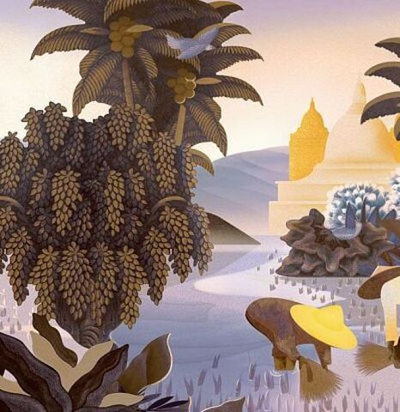 обои современные текстильные 97590