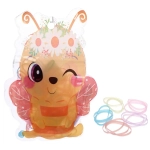 Резинки для волос силиконовые 100шт «МАРМЕЛАДКИ», пчёлка, цвет нежный микс, 17*11,5см