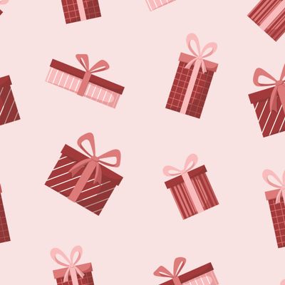 Праздничный паттерн с подарочными коробками
