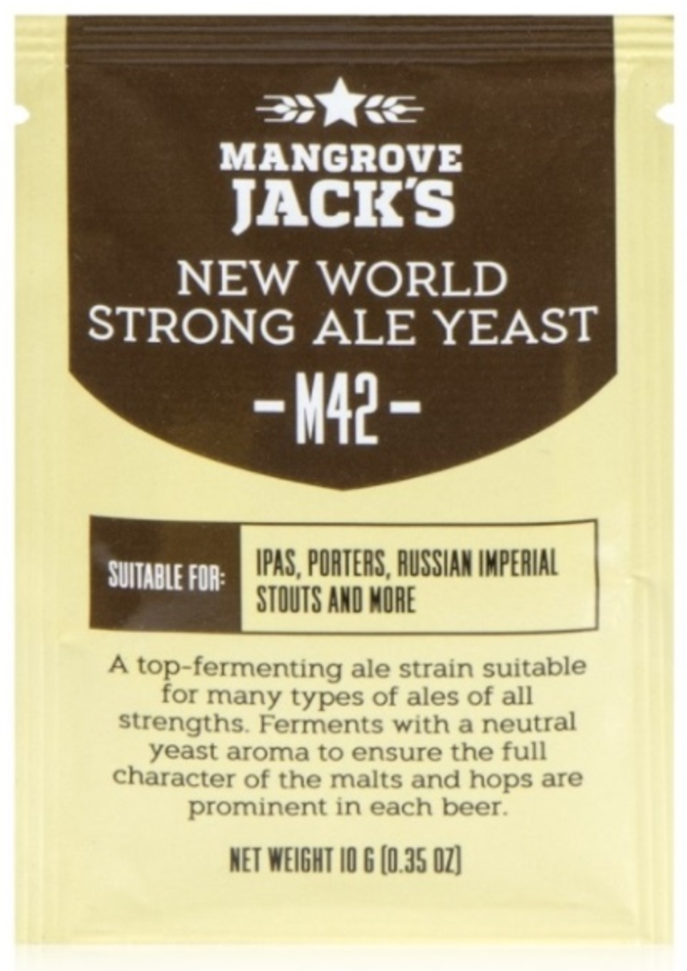Пивные дрожжи Mangrove Jack's "New World Strong Ale M42", 10г