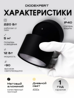 Спот светильник потолочно-настенный