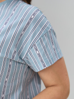 Футболка Фк-127/шалфей-полоскабуквы