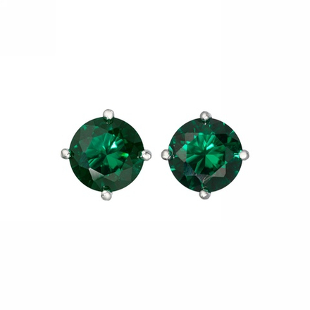 Серьги пусеты Emerald L