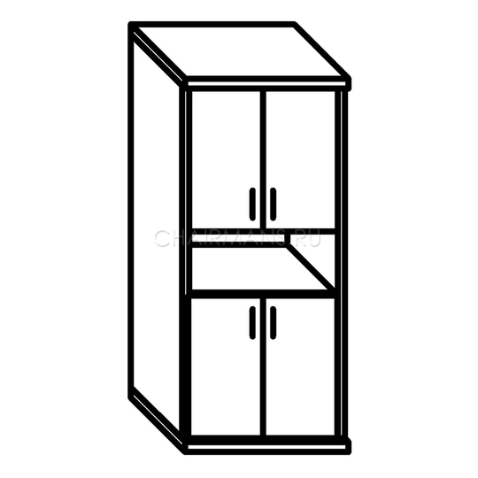 Шкаф Skyland SIMPLE SR-5W.4 легно темный