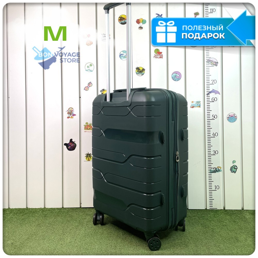 Средний чемодан Impreza Line, Темно-зеленый, M+