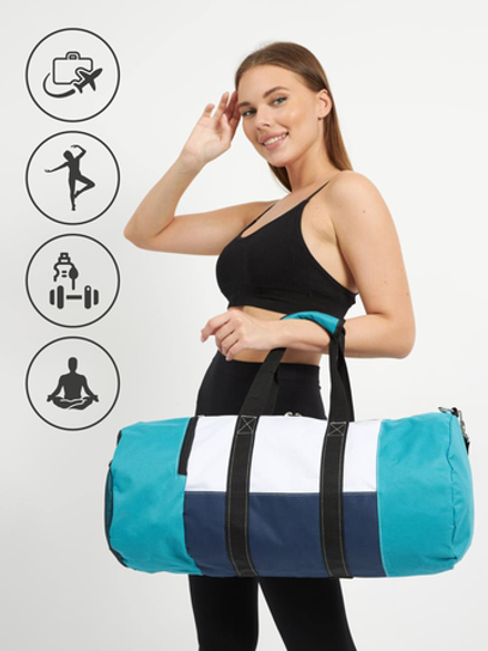Спортивная сумка цилиндр (Бирюзовый)