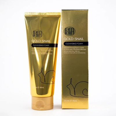 Пенка для умывания с коллоидными золотом и муцином улитки LAMELIN 150 мл