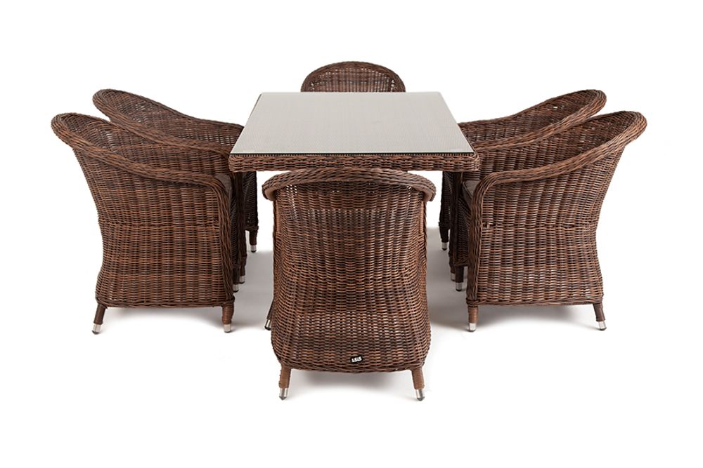 "Эспрессо" обеденная группа плетеная, цвет коричневый