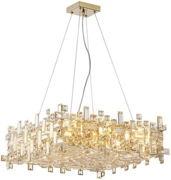 Люстра подвесная 10*Е14 2171/03/10P золото Tetrix Stilfort