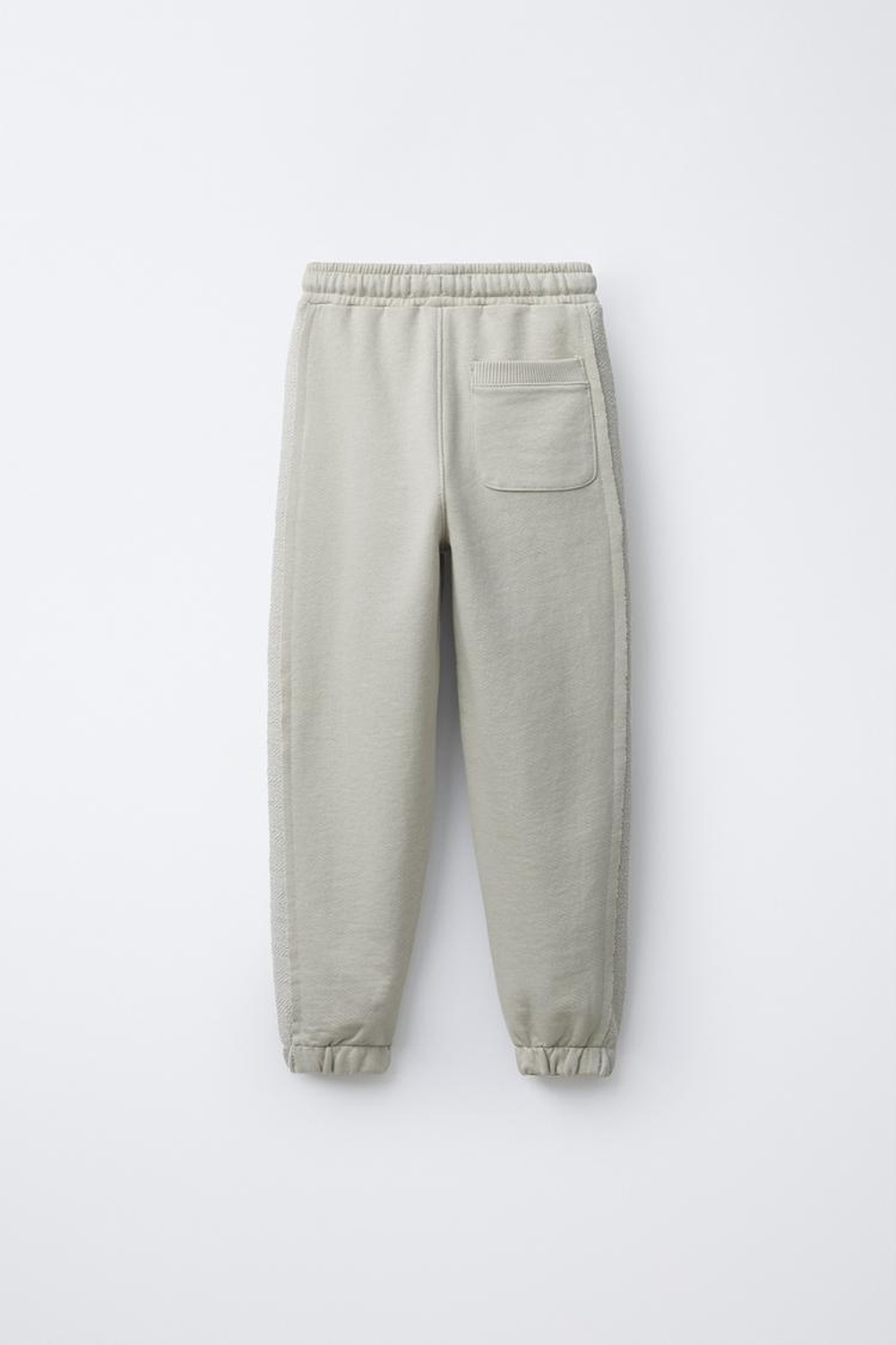 ZARA КОМБИНИРОВАННЫЕ БРЮКИ-ДЖОГГЕРЫ ИЗ МЯГКОЙ ТКАНИ, ЭКРЮ