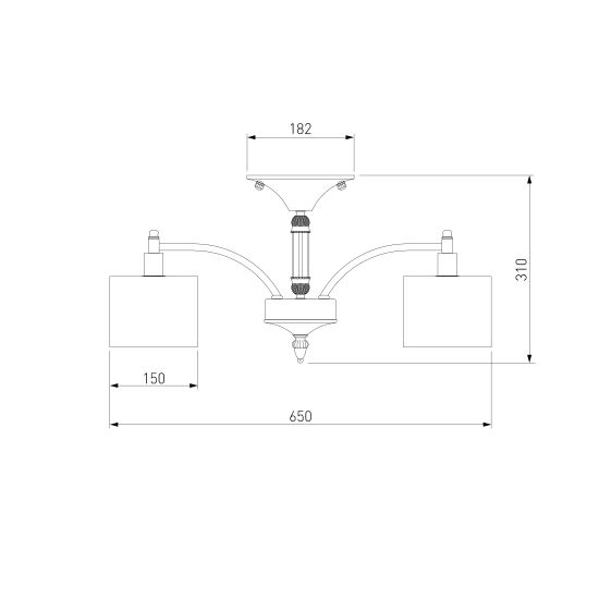 60080/5 / потолочный светильник /   сатин-никель