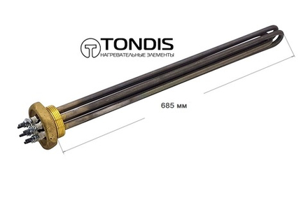 Блок ТЭНБ 20 кВт, 220/380В, нерж. сталь, фланец G2"(59 мм.)