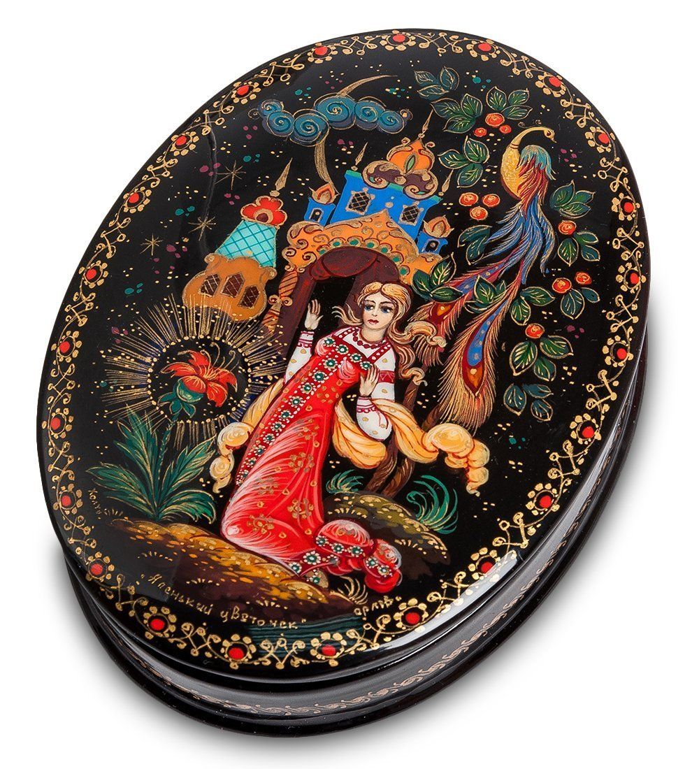 Народные промыслы ШК-45/ 7 Шкатулка «Аленький цветок» Орлова