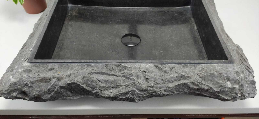 Раковина из мрамора Rectangle Erozy Black  SM-61050 60*50*15