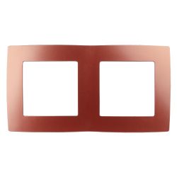 12-5002-24 ЭРА Рамка на 2 поста, Эра12, охра | Эра 12 Охра