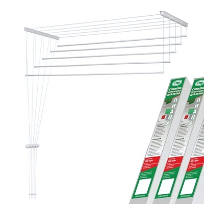 Сушилка для белья потолочная (5 стержней) в коробке "Лиана Люкс" 1,4м SPK-140