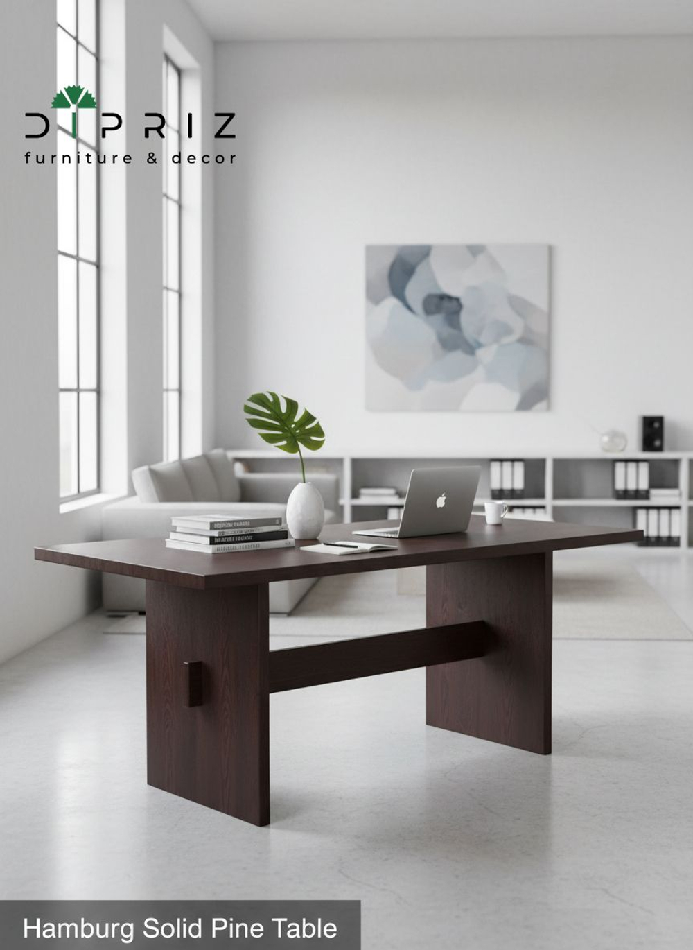 Стол кухонный, 120х80х75, Гамбург, обеденный, деревянный, коричневый, Dipriz