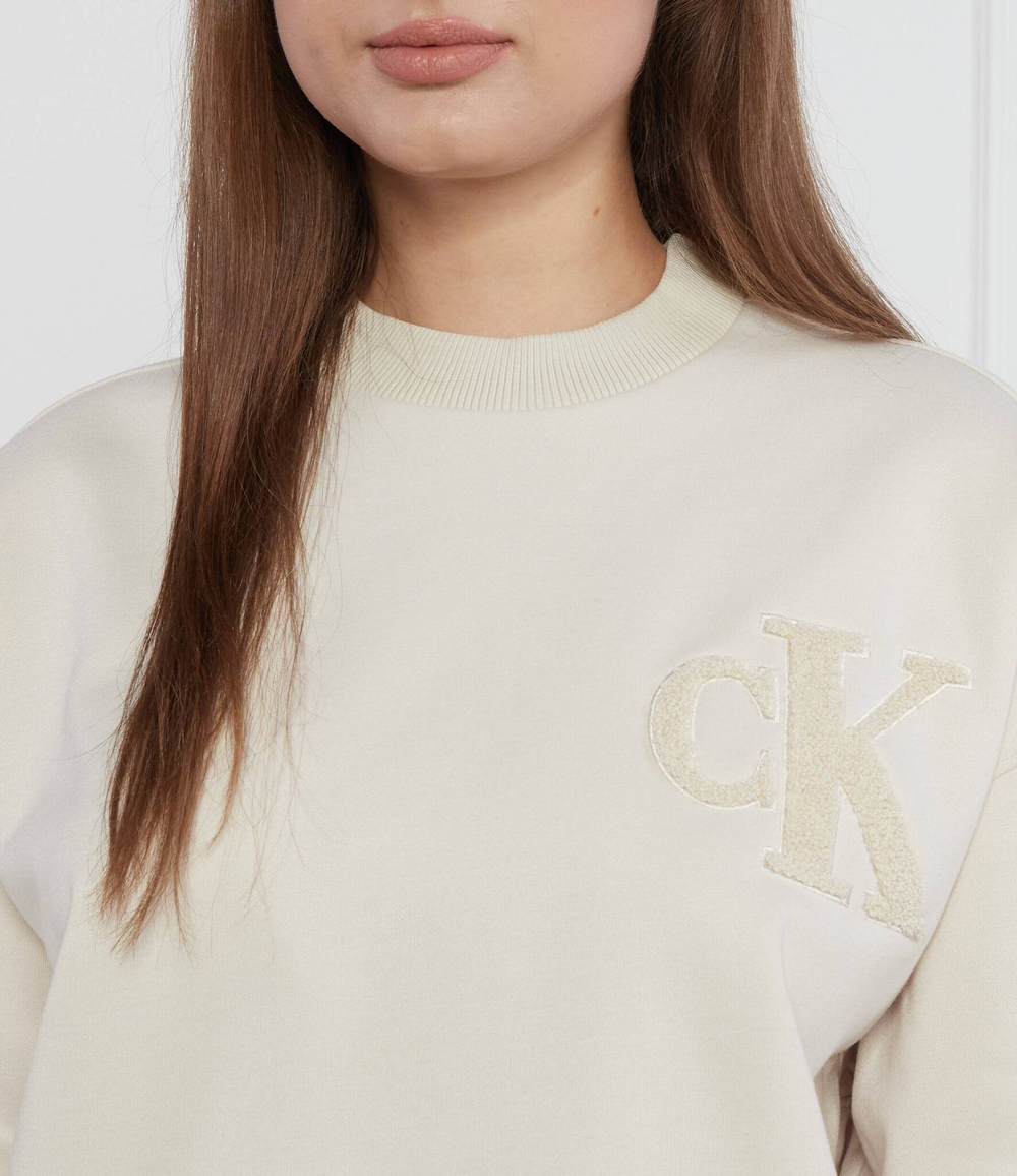 Худи CHENILLE CK CREWNECK CALVIN KLEIN JEANS - бежевый(J20J221729)