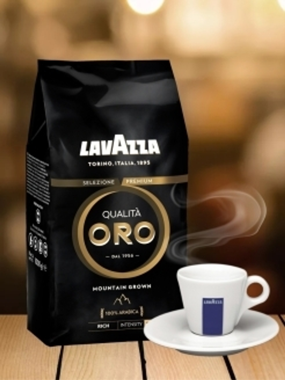 Кофе в зернах LavAzza Qualita Oro Mountain Grown, 1 кг (Лавацца)