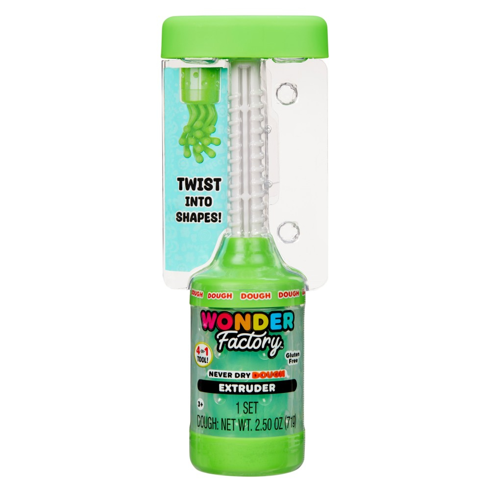 MGA Wonder Factory - Зеленая пластилиновая масса Never Dry Dough Extruder 532248