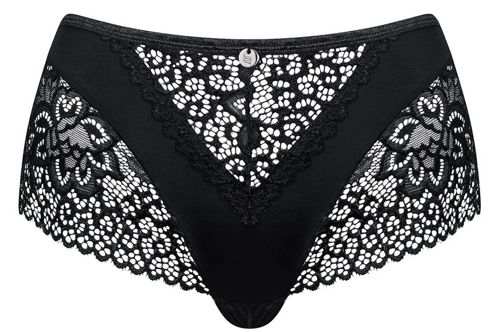 Пикантные трусики-шорты Cecilla (Размер: L-XL) (Цвет: черный)