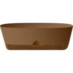 Горшок овальный InGreen WOOD для суккулентов, 25 см молочный шоколад/бук