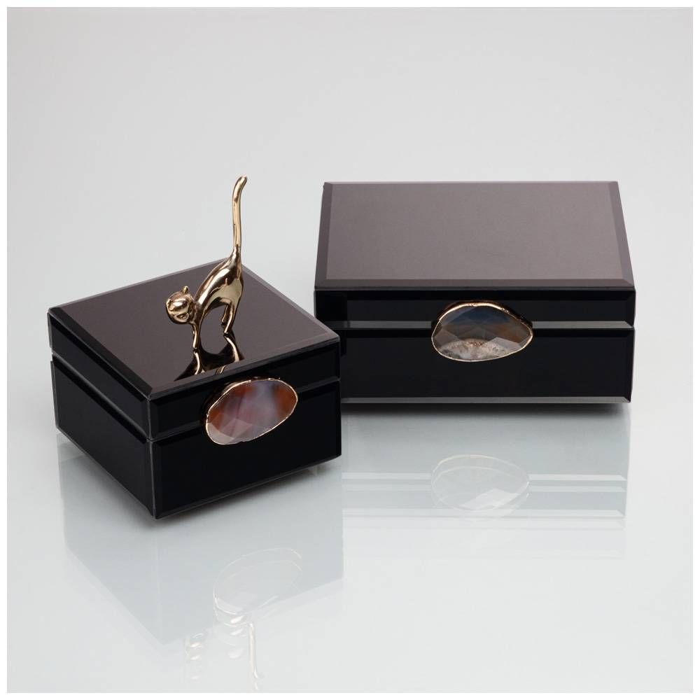 ШКАТУЛКА КОЛЛЕКЦИЯ "GRANITE" ЦВЕТ:ЧЁРНЫЙ 19*16*8 СМ