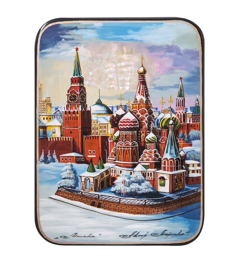 Народные промыслы ШК-55/ 87 Шкатулка «Москва» исп. Ильин А.