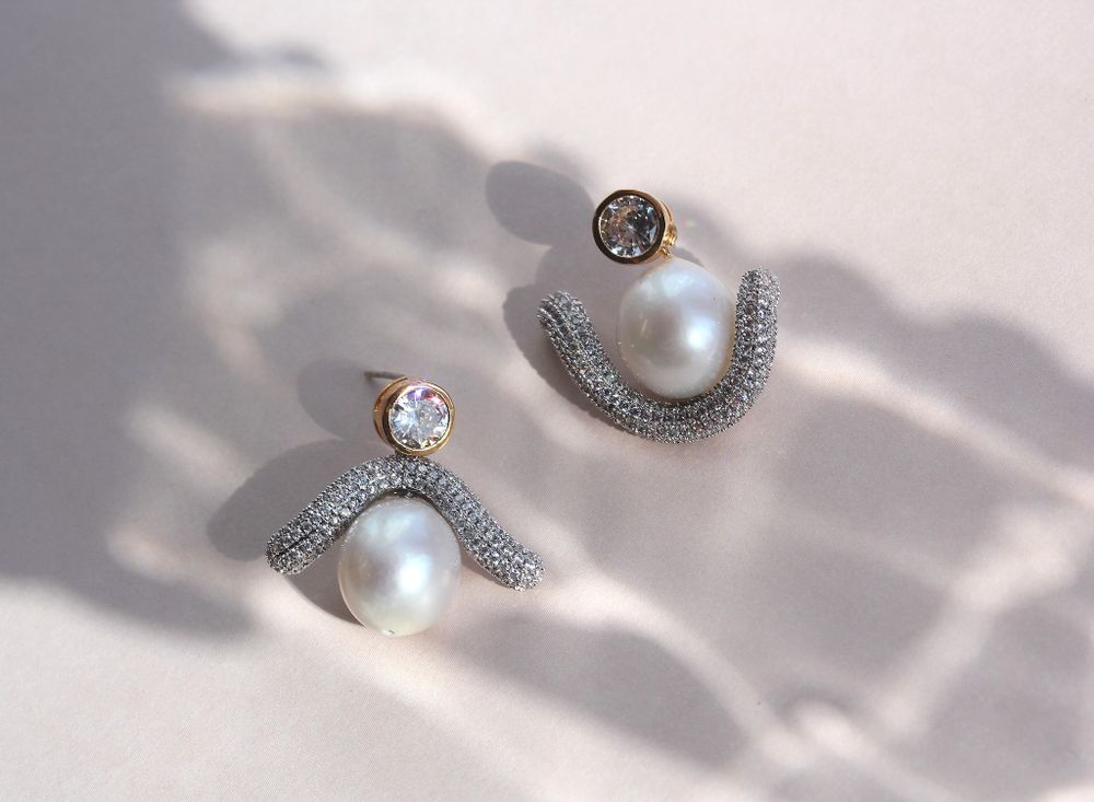 Серьги Baroque из натурального жемчуга