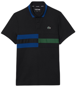 Теннисное поло Ultra-Dry Colour-Block Stripe Tennis Polo Shirt - Black