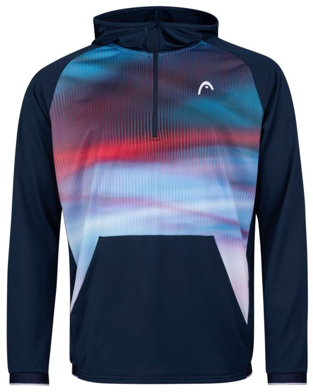 Мужская теннисная кофта Head Power Hoodie M - dark blue/print vision