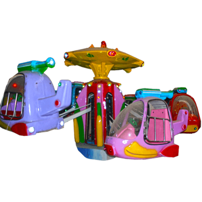 Детская карусель с подъёмом «Вертолетики 4», 6×6×2,5 м