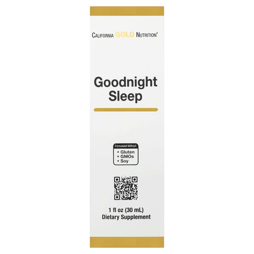 California Gold Nutrition, Goodnight Sleep, со свежими семенами овса, зверобоем, шлемником и пассифлорой, 30 мл (1 жидк. унция)