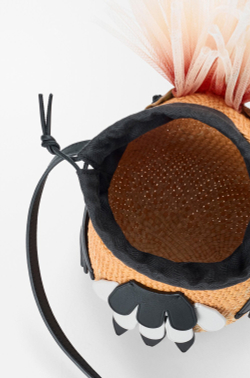 Loewe Сумка Bird в форме птицы из пальмы и телячьей кожи, оранжевый