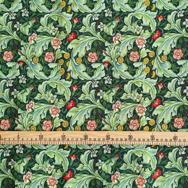 ЛИСТЬЯ АКАНТУСА СВЕТЛО-ЗЕЛЕНЫЕ, МОРРИС, 100% хлопок Handmade Fabrics 4
